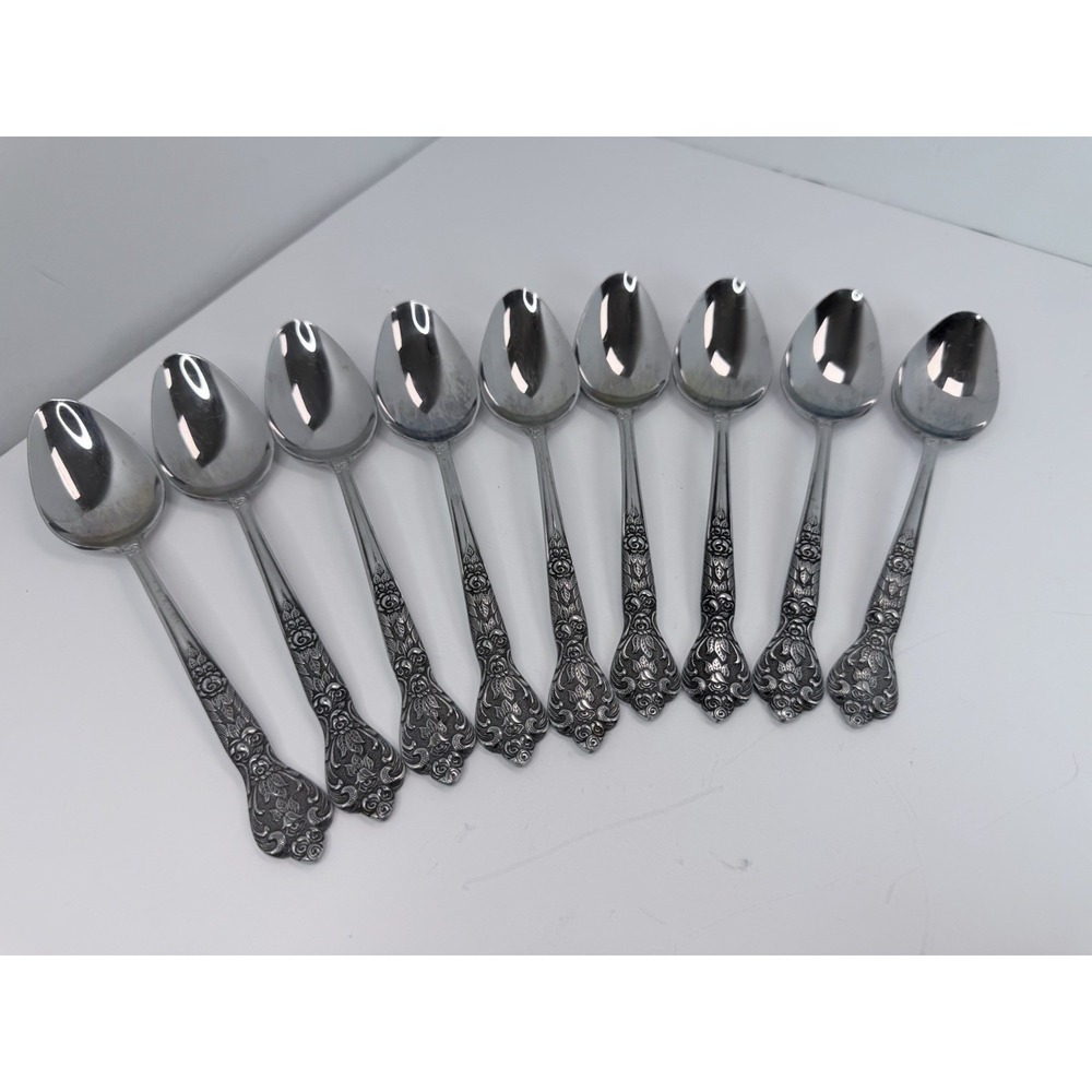 Versailles by‎ MSI Japan Stainless Steel Set of 9 Oval Soup Spoons 7 3/8"
